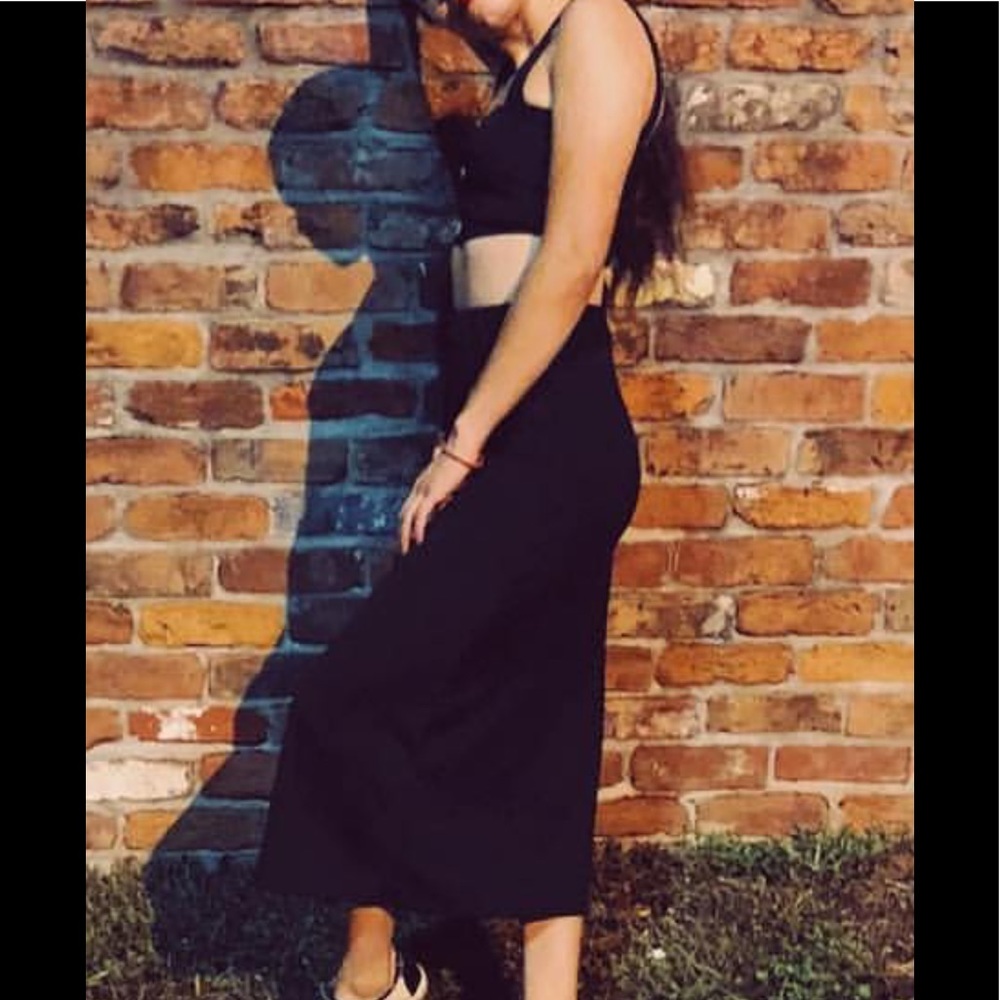 Maxi skirt crop top set